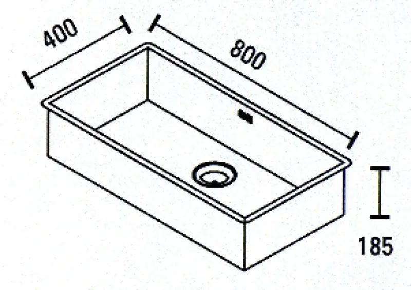ABK Bingara lavello extra grande in acciaio inossidabile 80x40cm montaggio a filo sottopiano e sopra il piano BIN80FVI