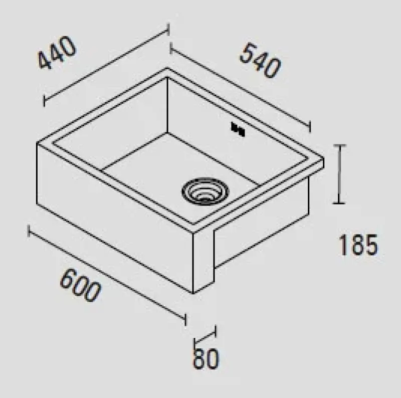 ABK Baronga 6054f lavello intermedio rustico a doppia vasca con frontale rifinito 1150424037