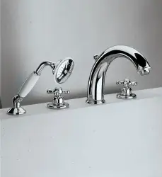 Huber Croisette 4-fori rubinetto termostatico per bordo vasca in bronzo CST7601027