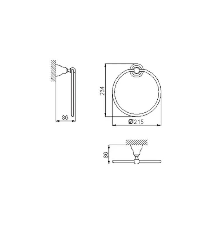 Huber Croisette Portasciugamani Classico Cromato 4018.01H.CR