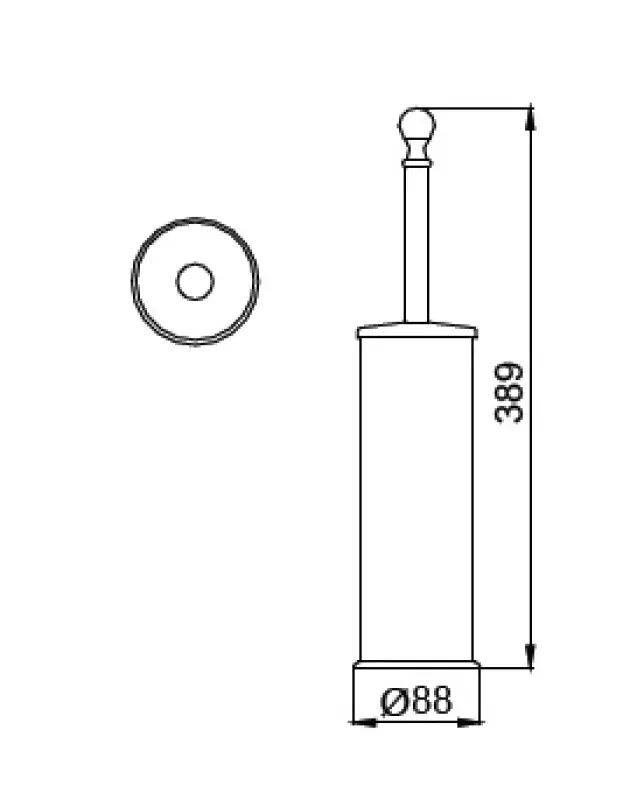 Huber Croisette Porta spazzolino da bagno classico a modello a pavimento Cromo 4040.01H.CR
