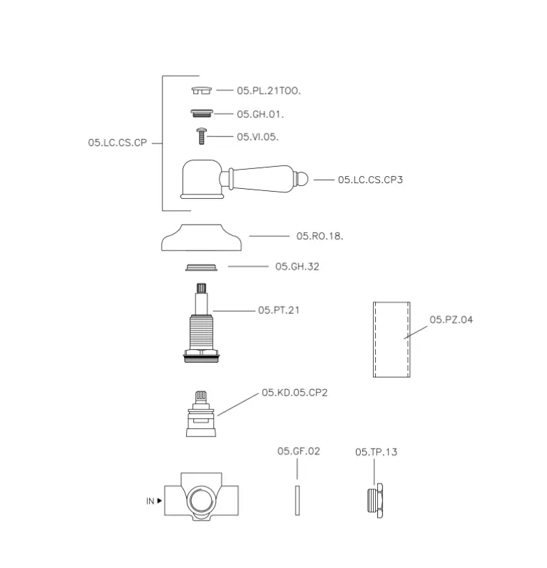 Huber Croisette Deviatore Oro 653.CS01H.AG