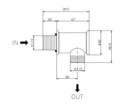 Huber Nostalgico Gomito di collegamento Oro 67.04H.AG