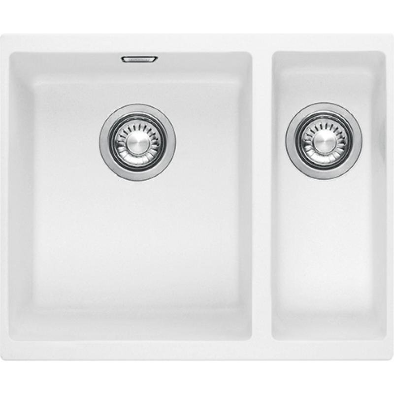 Franke Sirius 2 S2D 160 un mezzo 1,5 lavabo in plastica bianco 53,5x41cm sottotop 125.0252.219