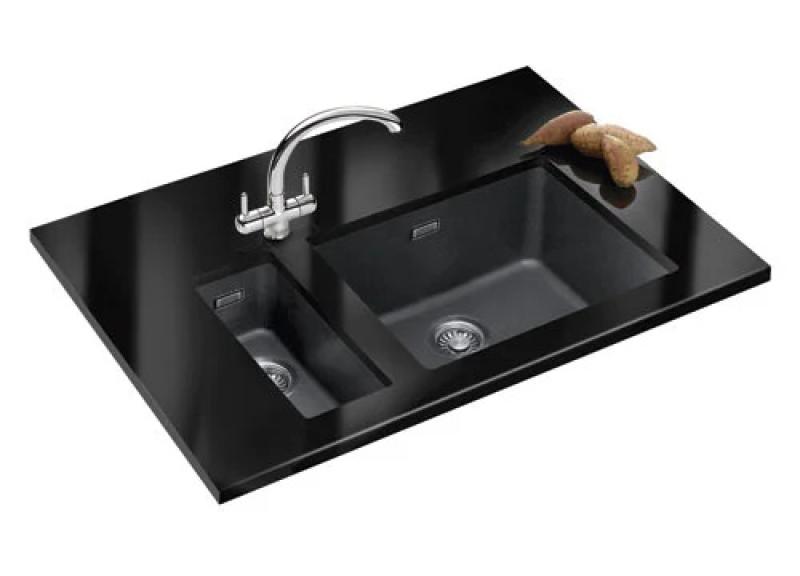 Franke Sirius 2 S2D 110.50 lavello in plastica nero 50x41cm sottotop 125.0252.223
