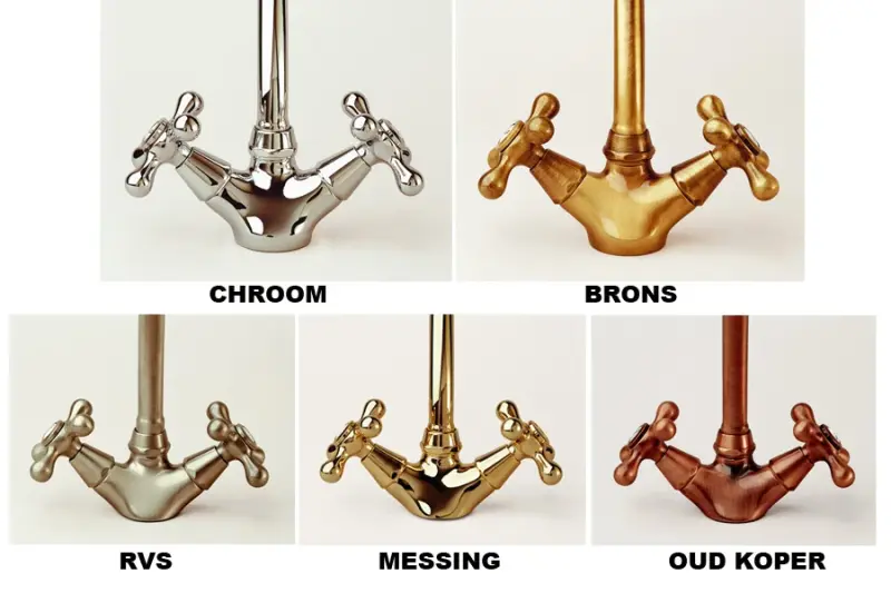 Rubinetto da cucina nostalgico Hermitage R a parete Cromo 10.9021