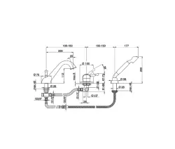 Cisal Arcana Royal Rubinetto da Bagno montaggio a bordo vasca Oro AY00126024