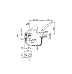 Cisal Arcana Royal Miscelatore per vasca da bagno a bordo montaggio Cromo AY00129021