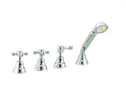 Cisal Arcana Ceramic rubinetto per vasca da bagno a 4 fori montaggio a bordo vasca Rame Antico AC00029026