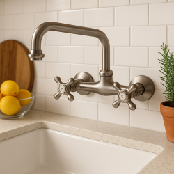 PB Rubinetto da cucina Nostalgic V2723 rubinetto da parete in acciaio inossidabile