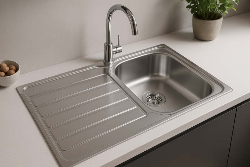 Franke Spark SKX 611 lavello in acciaio inossidabile con scolapiatti montaggio sopra il piano 86x50cm 101.0315.545