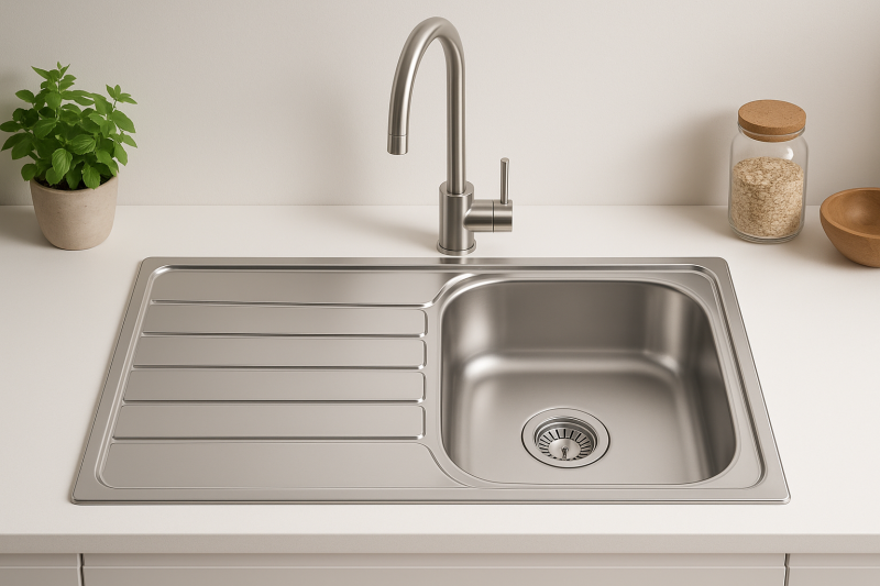 Franke Spark SKX 611 lavello in acciaio inossidabile con scolapiatti montaggio sopra il piano 86x50cm 101.0315.545