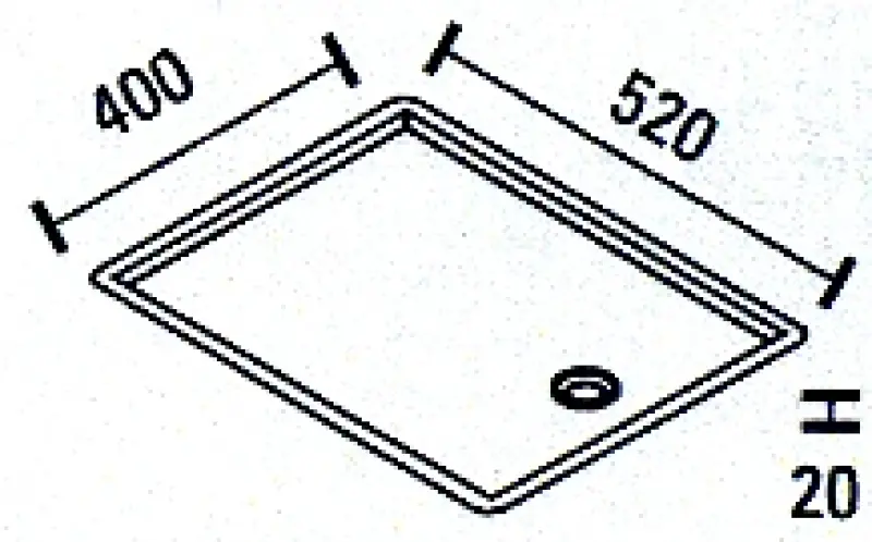 ABK Baronga scolapiatti in acciaio inossidabile 52x40cm montaggio a filo BAR52FVI