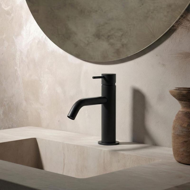 Waterevolution Flow Rubinetto per lavabo nero opaco T110PR