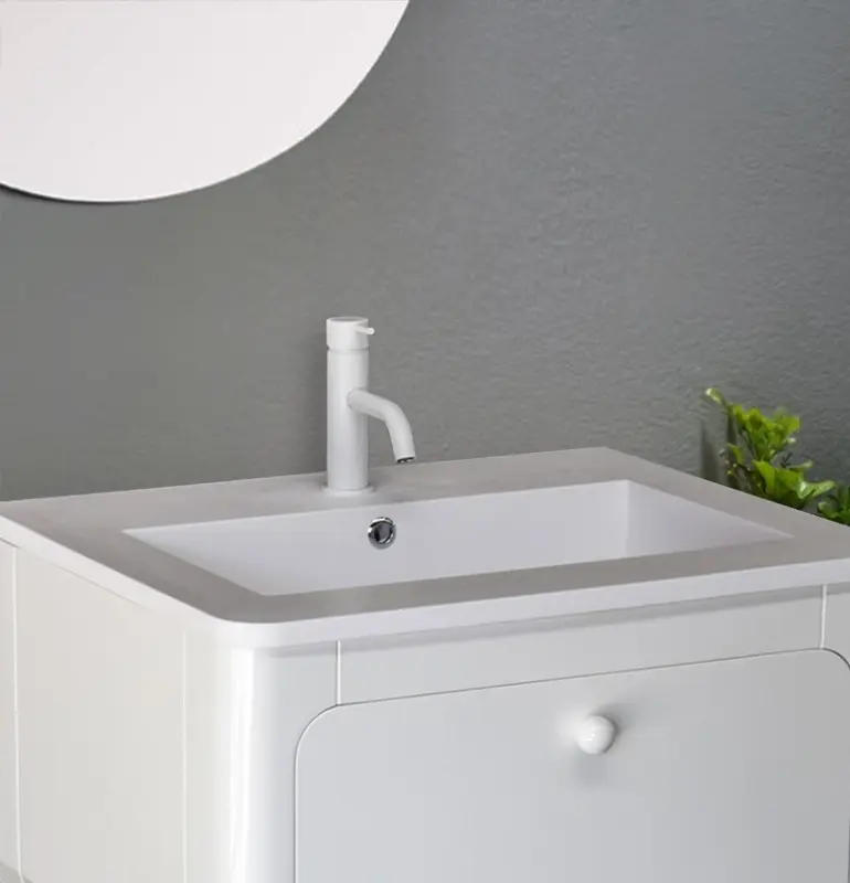 Waterevolution Flow rubinetto lavabo bianco opaco T110BR