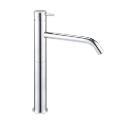 Waterevolution Flow rubinetto lavabo con bocca alta per lavabi incl. tappo a clic cromato T11501