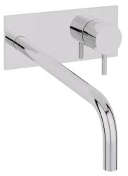 Waterevolution Flow Miscelatore per lavabo ad incasso con piastra di copertura e beccuccio da 25 cm Cromo T1161B01-25