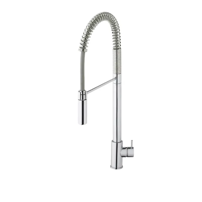 Waterevolution Flow miscelatore da cucina semi-professionale cromato con colonna e molla T15701