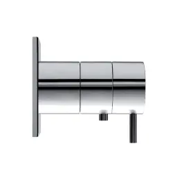 Waterevolution Flow Miscelatore termostatico ad incasso per doccia con rosetta rotonda nero opaco T142TBPR