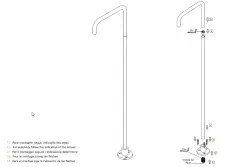 Waterevolution Flow Rubinetto lavabo freestanding Beccuccio bianco opaco T1.676.BR