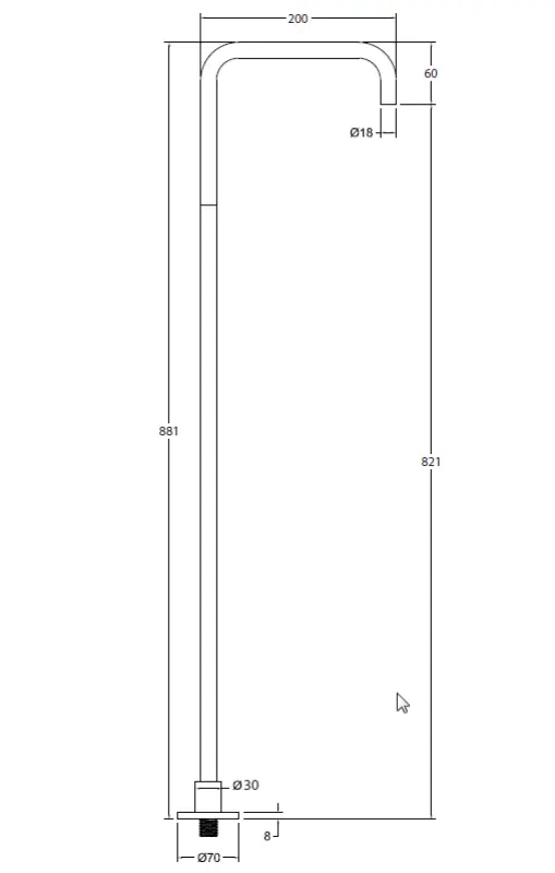 Waterevolution Flow Rubinetto lavabo freestanding Beccuccio nero opaco T1.676.PR