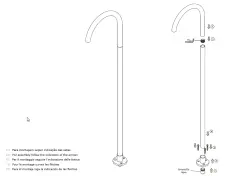 Waterevolution Flow Rubinetto per lavabo autonomo con beccuccio bianco opaco T1677BR