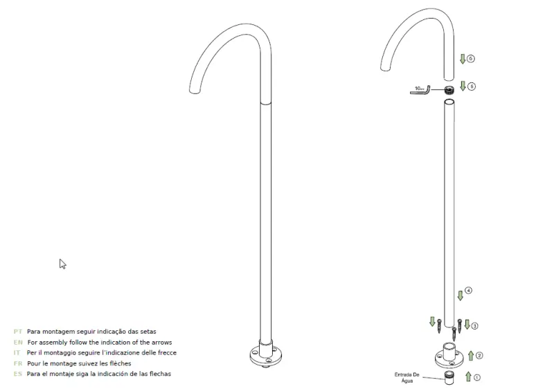 Waterevolution Flow Rubinetto per lavabo autonomo con beccuccio nero opaco T1677PR