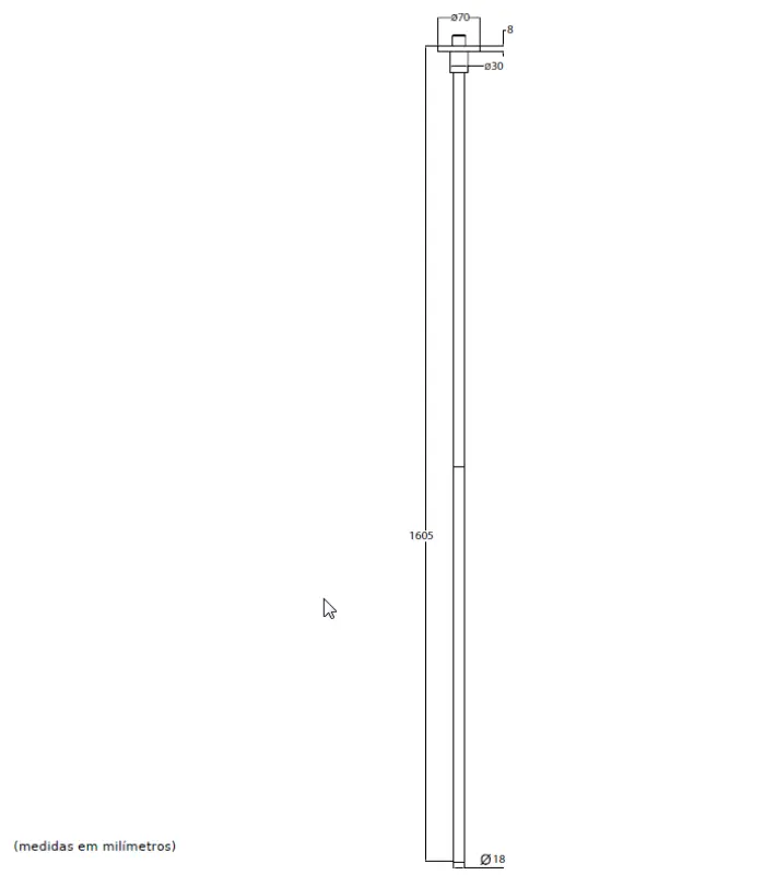 Waterevolution Flow Rubinetto per installazione a soffitto con beccuccio bianco opaco T1678BR