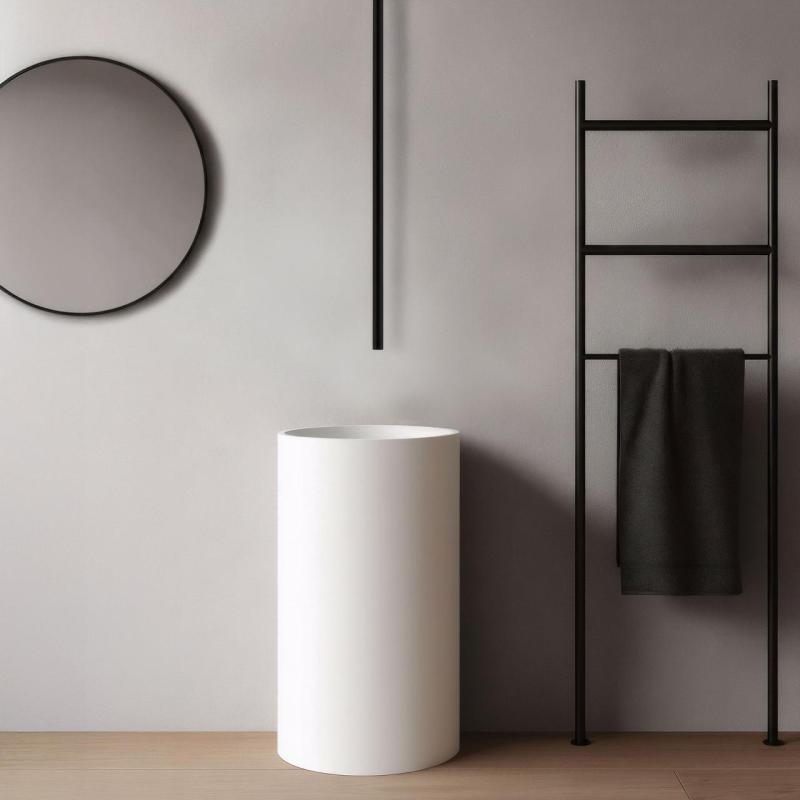 Waterevolution Flow Rubinetto per installazione a soffitto con beccuccio nero opaco T1678PR