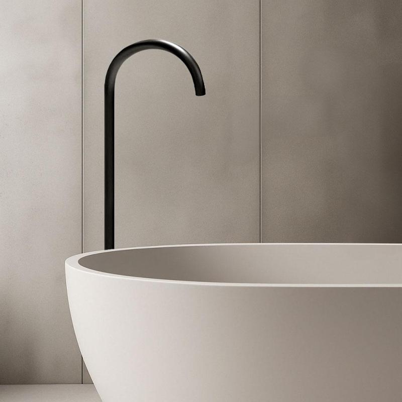 Waterevolution Flusso rubinetto da bagno stand-alone nero opaco T1673PR