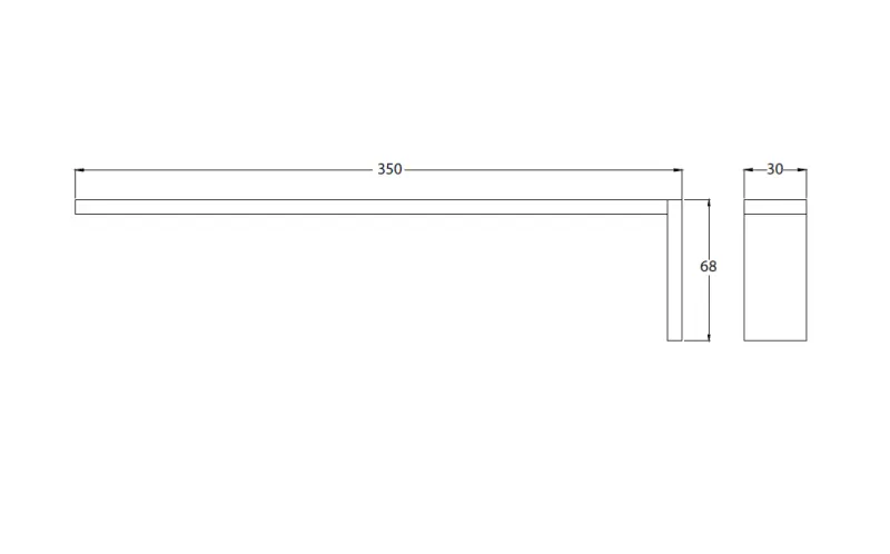 Waterevolution Deep portasciugamani 35cm in acciaio inossidabile A215IE