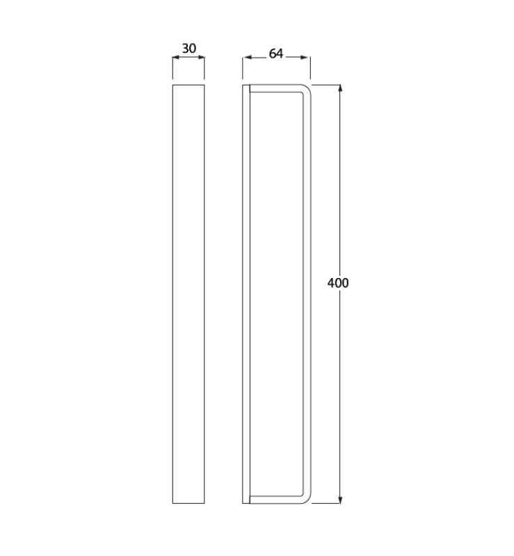 Waterevolution Deep portasciugamani verticale 40 cm bianco opaco A216BR