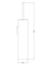Waterevolution Set di scopini per WC Deep da parete in acciaio inox A241IE