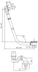 Scarico per vasca da bagno con catena per vasca da bagno indipendente in acciaio inossidabile 1208676992.