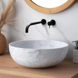 Rubinetto lavabo da incasso Watervolution Flow nero opaco con bocca 21 cm T116BPR-21