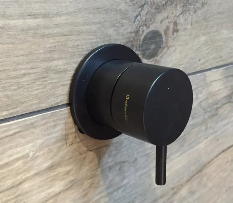 Waterevolution Flow Deviatore a 2 vie ad incasso nero opaco con rosetta rotonda T1482SPR