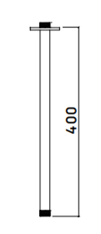 Waterevolution flow supporto a soffitto 40 cm cromato T16454001
