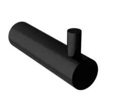 Waterrevolution Flow gancio portasciugamani opaco nero A150PR