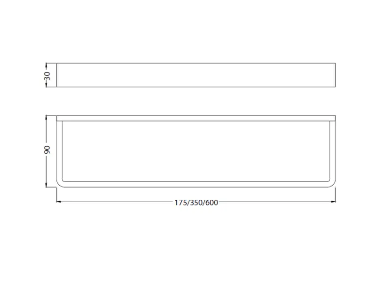 Waterevolution Deep portasciugamani da 35 cm completamente bianco opaco A211BR