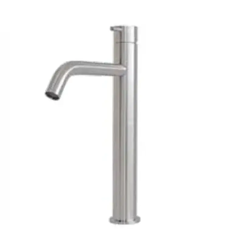 Waterevolution Flow Miscelatore per lavabo con beccuccio alto  incluso tappo a pressione completamente in acciaio inossidabile T115IE