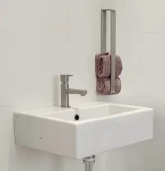 Waterevolution Deep portasciugamani verticale a parete 40cm in acciaio inossidabile A216IE