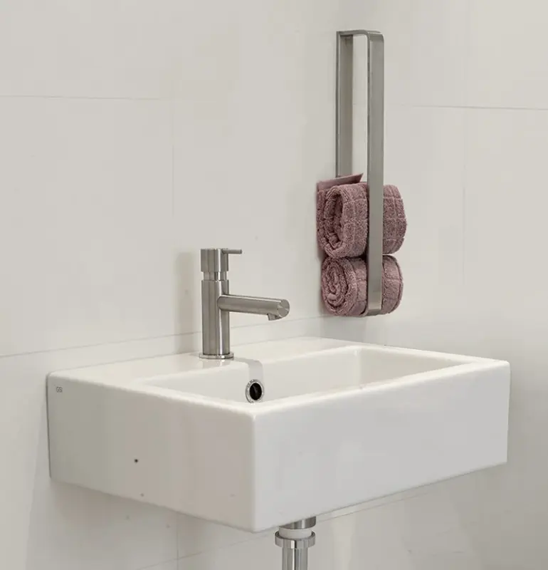 Waterevolution Deep portasciugamani verticale a parete 40cm in acciaio inossidabile A216IE