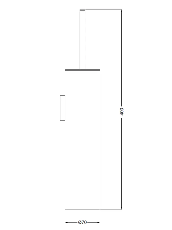 Set spazzola per WC profonda Waterevolution, autoportante, bianco opaco A240BR.