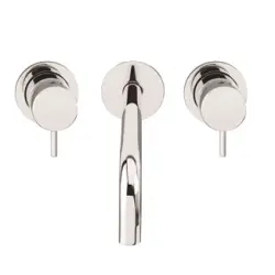 Waterevolution Flow Rubinetto lavabo da incasso a 3 fori cromato con bocca di erogazione 21 cm T1163F01-21