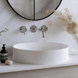 Waterevolution Flow Rubinetto lavabo da incasso a 3 fori cromato con bocca di erogazione 15 cm T1163F01-15