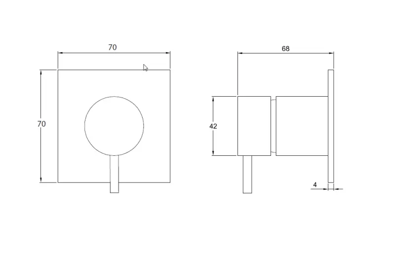 Waterevolution Flow Deviatore a 2 vie ad incasso rosetta rotonda bianco opaco T1482SBR