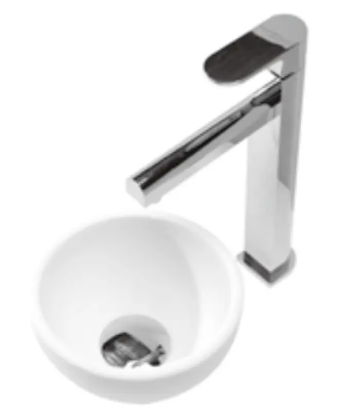 Lavabo Solid S extra piccolo in Solid Surface, rotondo, 20 x 20 x 11 cm, bianco opaco, 1208852722