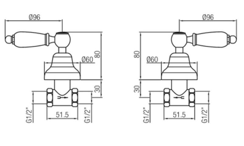 Rubinetto classico a incasso PB con set doccia e manopole bianche Cromo 1208854562