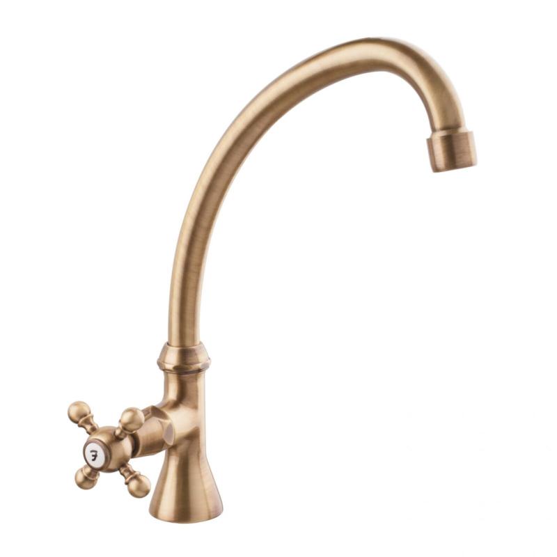 Rubinetto classico PB per lavabo con manopola in bronzo per acqua fredda con getto alto 1208855662.