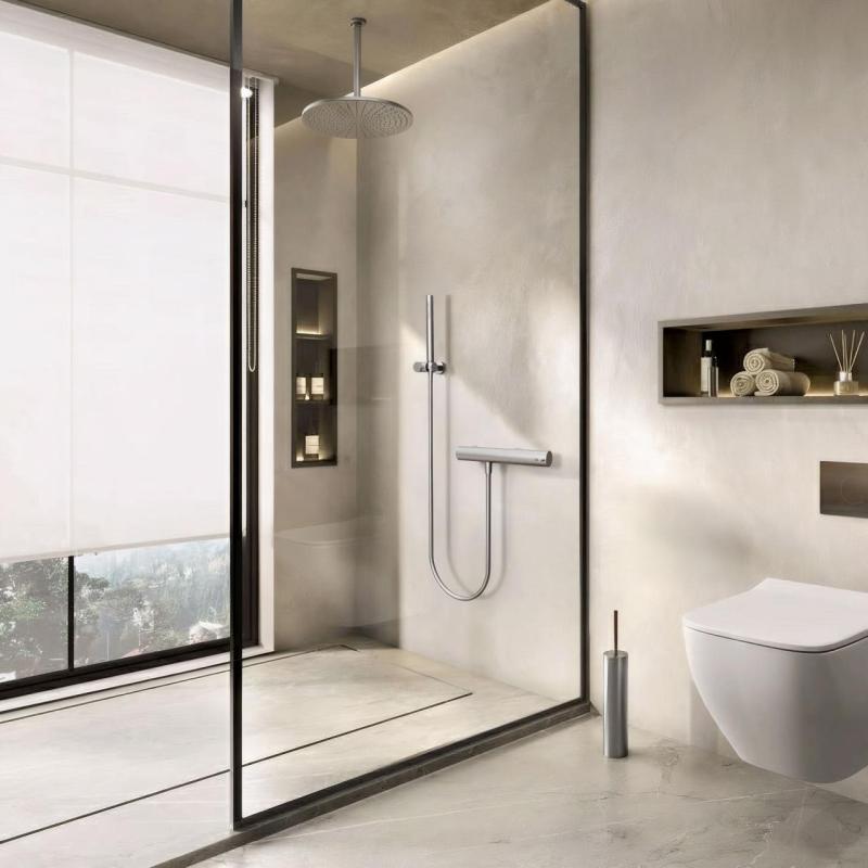 Waterevolution Flow Miscelatore termostatico per doccia con accessori doccia in acciaio inossidabile T140TIE